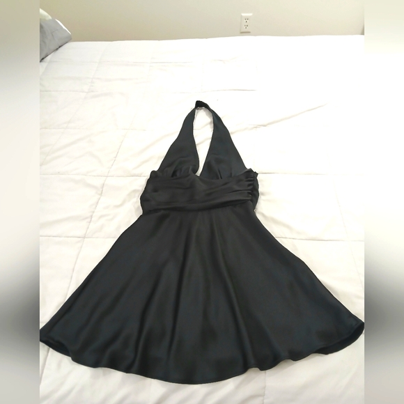 Zara Satin Halter Mini Sash Dress XS - Picture 2 of 5